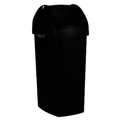 simplehuman Plastic Swing Bin, Black, 40L